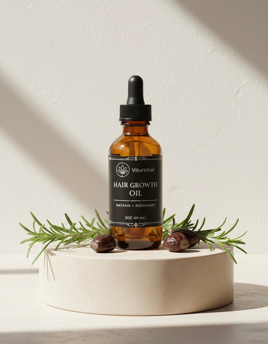 VibeVital Rosemary + Batana Hair Oil for Healthy-Looking Hair